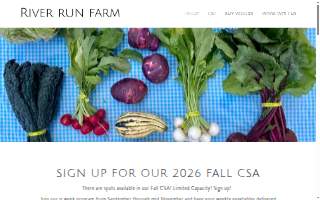 Woodcock Farm, LLC dba River Run Farm website