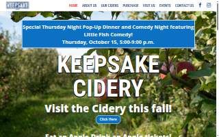 Woodskeep Orchard dba Keepsake Cidery website