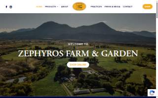 Zephyros Farm and Garden website