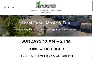 Sisters Farmers Market website