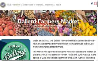 Ballard Farmers Market website