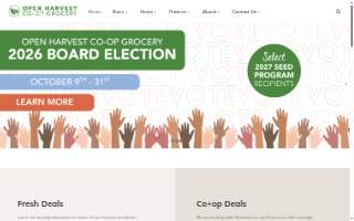 Open Harvest Co-op Grocery website