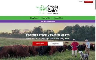 Crane Dance Farm website