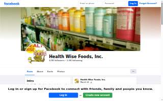 Health Wise Foods website