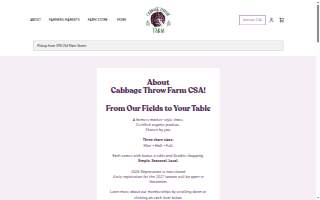 Cabbage Throw Farm LLC website