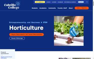Cabrillo College Horticulture Department website
