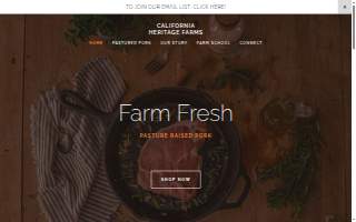 California Heritage Farms website