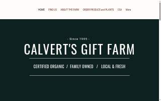Calvert's Gift Farm website