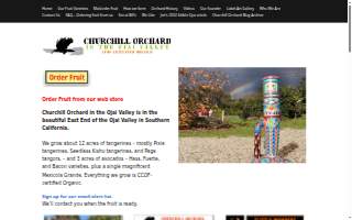 Churchill Orchard DBA Tangerine Man website