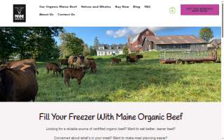 Clovercrest Farm DBA Maine Organic Beef Co. website