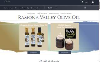 Crain Olive Farm LLC dba Ramona Valley Olive Oil website
