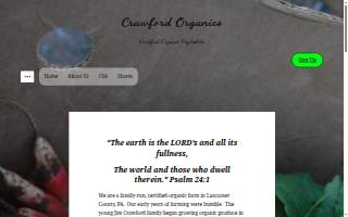 Crawford Organics LLC website