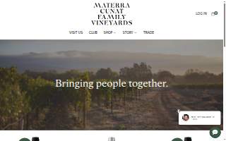 Cunat Premium Vineyards, LLC dba Materra Cunat Family Vineyards website