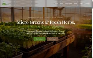 Fresh Green Organic Garden website