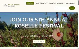 Frog Song Organics, LLC website