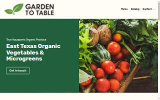 Garden to Table Distribution LLC dba Garden to Table Food website