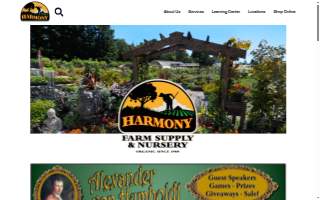 Harmony Farm Supply & Nursery website