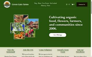 Harold Connett dba Green Gate Farms website