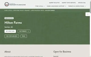 Hilton Farms website