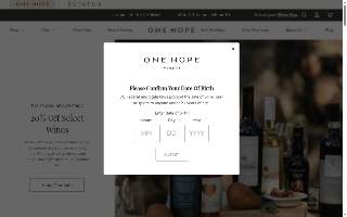 Hope Management, LLC dba One Hope Wine website
