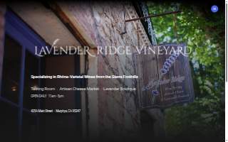 Lavender Ridge Vineyard, Inc. website