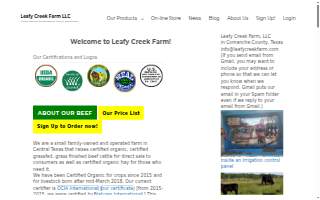 Leafy Creek Farm LLC website