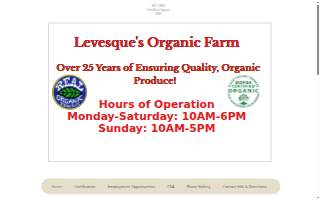 Levesque's Organic Farm website