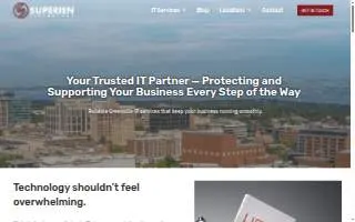 Superien Technology IT Services - Greenville website