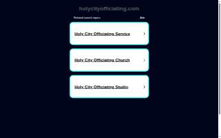Holy City Officiating