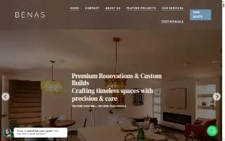 Benas Construction website
