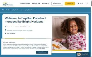 Papillon Preschool managed by Bright Horizons website