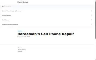 Hardeman's Cell Phone Repair of Greenville website