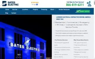 Bates Electric of Arnold website