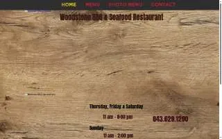 Woodstone BBQ and Seafood website