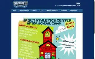 Spirit Athletics Cheerleading and Gymnastics website