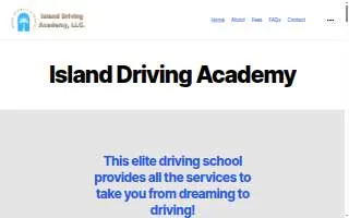 Island Driving Academy website