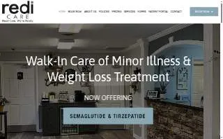 Redi Care Weight Loss and Wellness website