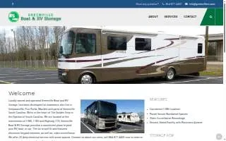 Greenville Boat and RV Storage website