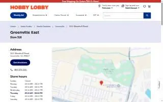 Hobby Lobby of Greenville website