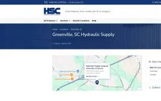Hydraulic Supply Company (HSC) of Greenville website