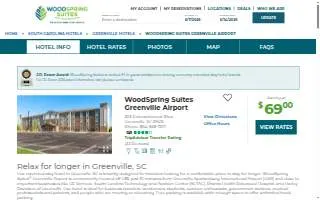 WoodSpring Suites Greenville Airport website