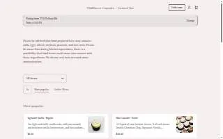 Wildflower Cupcake and Dessert Bar website
