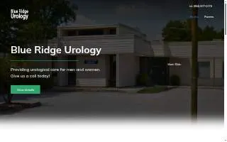 Blue Ridge Urology website