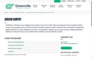 Greenville Technical College - Benson Campus website