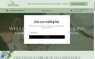 Holistic Healing of Greenville website