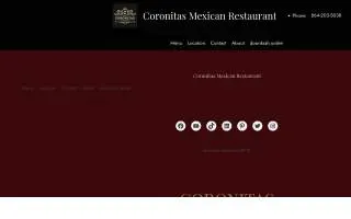 Coronitas Mexican Restaurant website