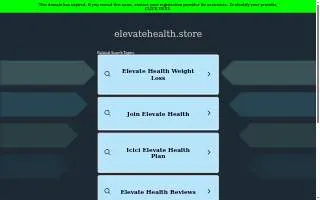 Elevate Health of Greenville website