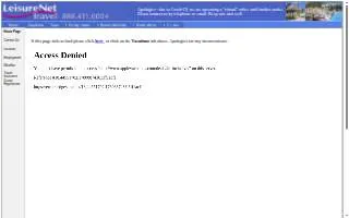 LeisureNet Travel website