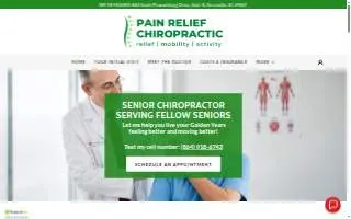 Pain Relief Chiropractic of Greenville website