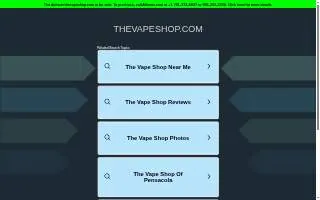 The Vape Shop of Greenville website